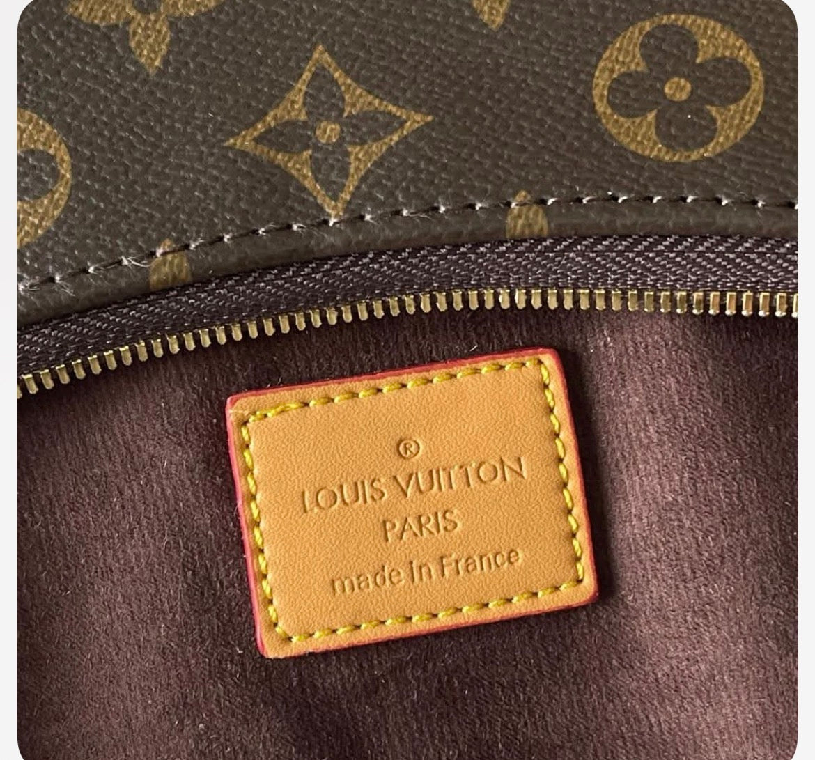Women’s Designer-Inspired Monogram Shoulder Bag with Chain Accent | Crossbody Handbag