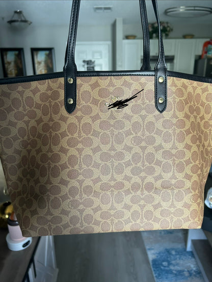 Brown Monogram Tote Bag – Large Everyday Shoulder Bag